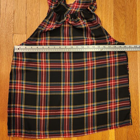 J. Crew Tie Neck Top in Stewart Tartan Plaid, Halter with Bow, Holidays, Sz 8 - Picture 7 of 9